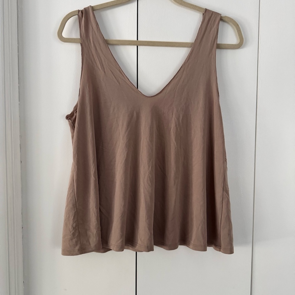 Women's Tan Sleeveless Top